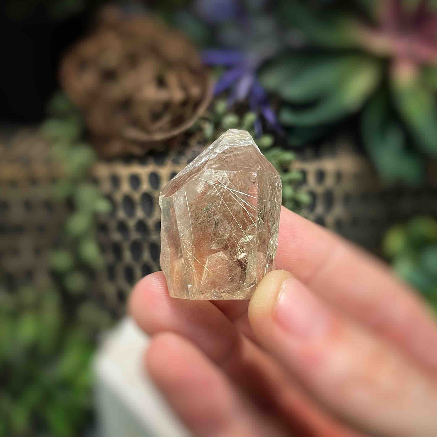 Rutilated Quartz -  Point - QQ570 - 1"x1.4"