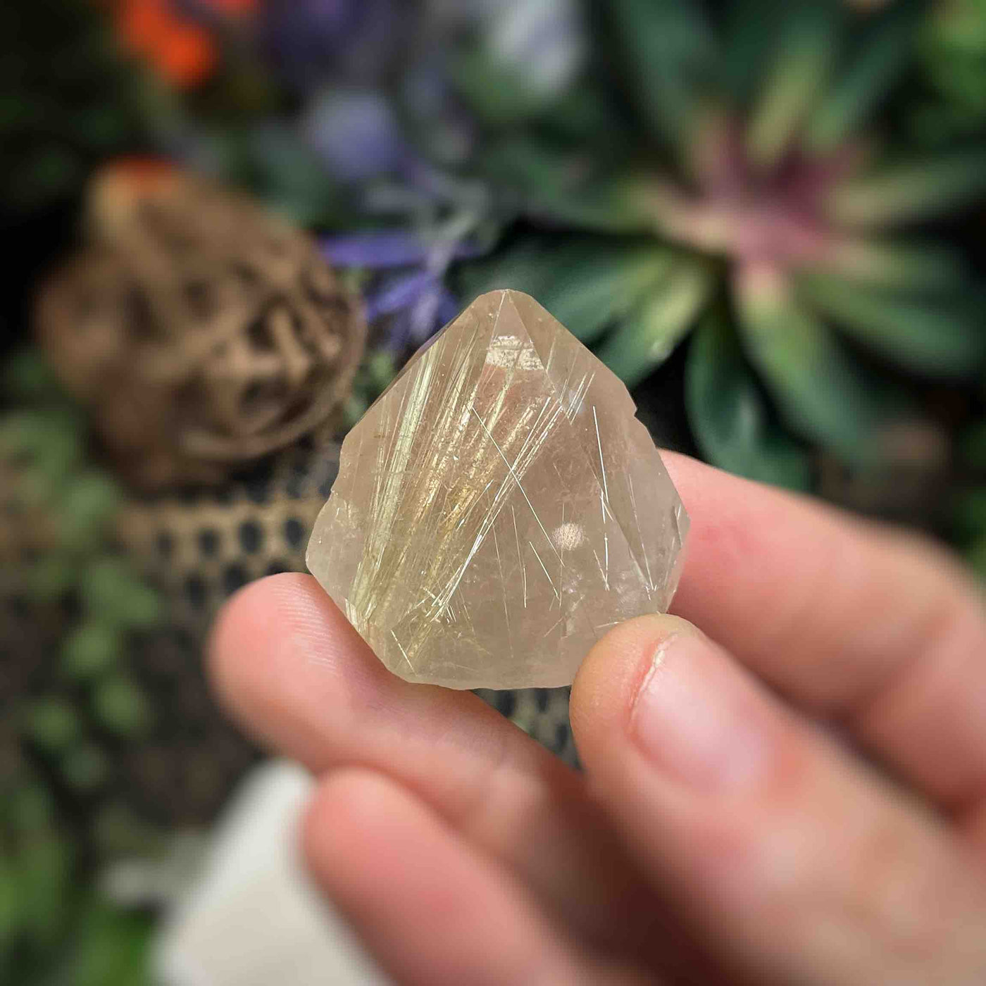 Rutilated Quartz -  Point - QQ573 - 1.2"x1.375"
