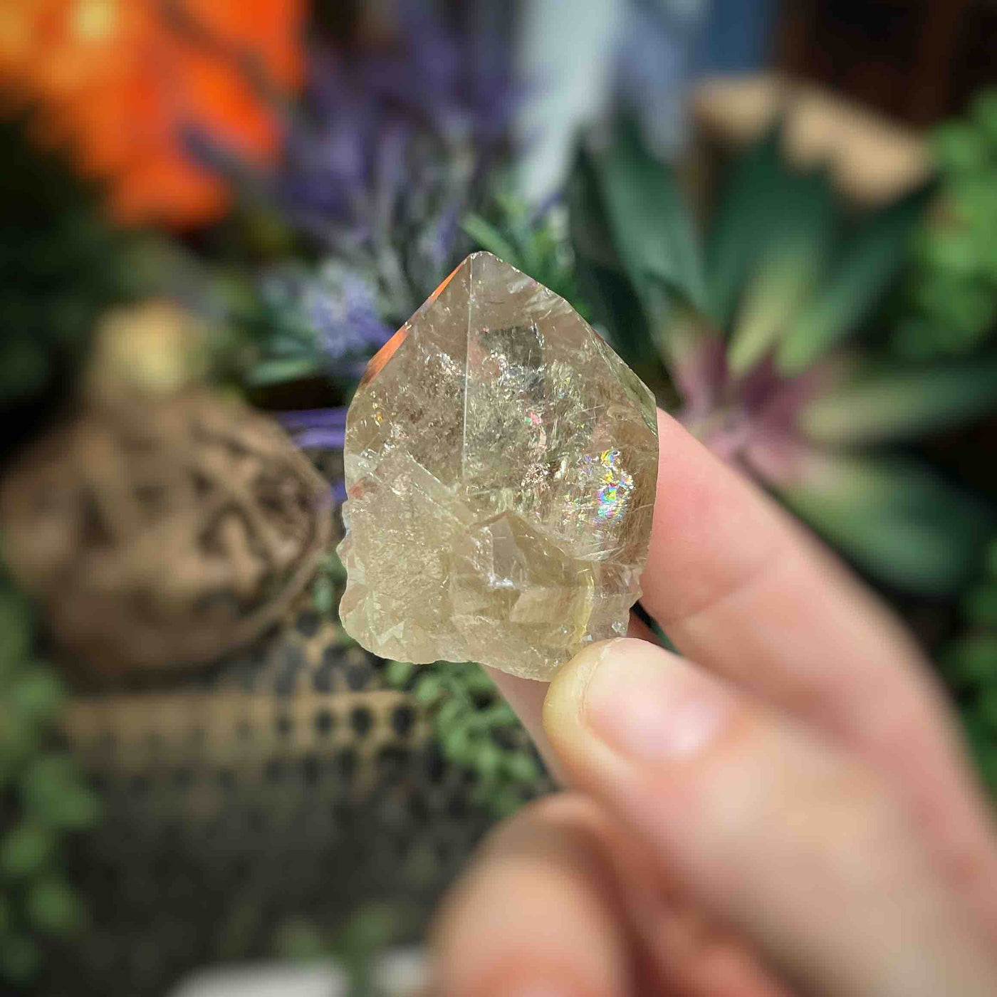 Rutilated Quartz -  Point - QQ575 - 1.3"x1.4"