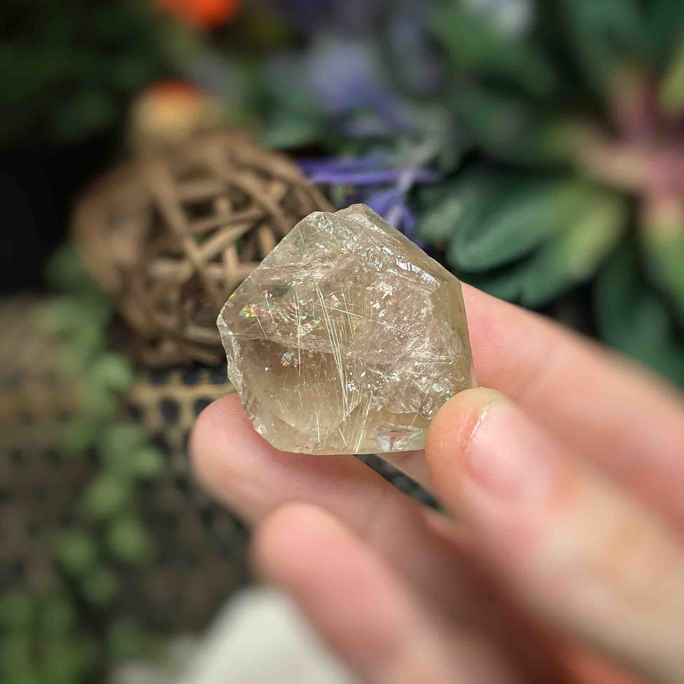Rutilated Quartz -  Point - QQ576 - 1.2"x1.375"