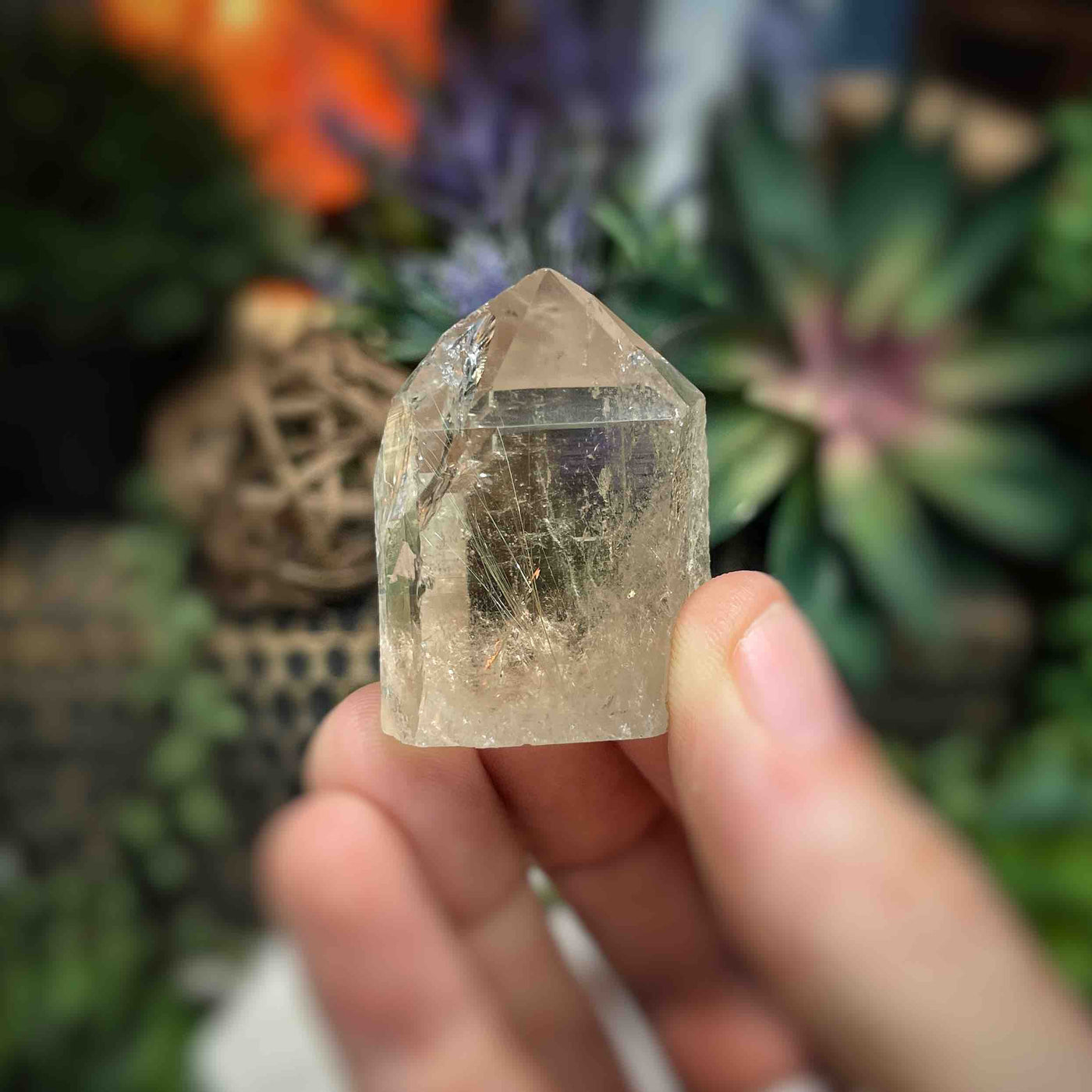 Rutilated Quartz -  Point - QQ577 - 1.2"x1.6"