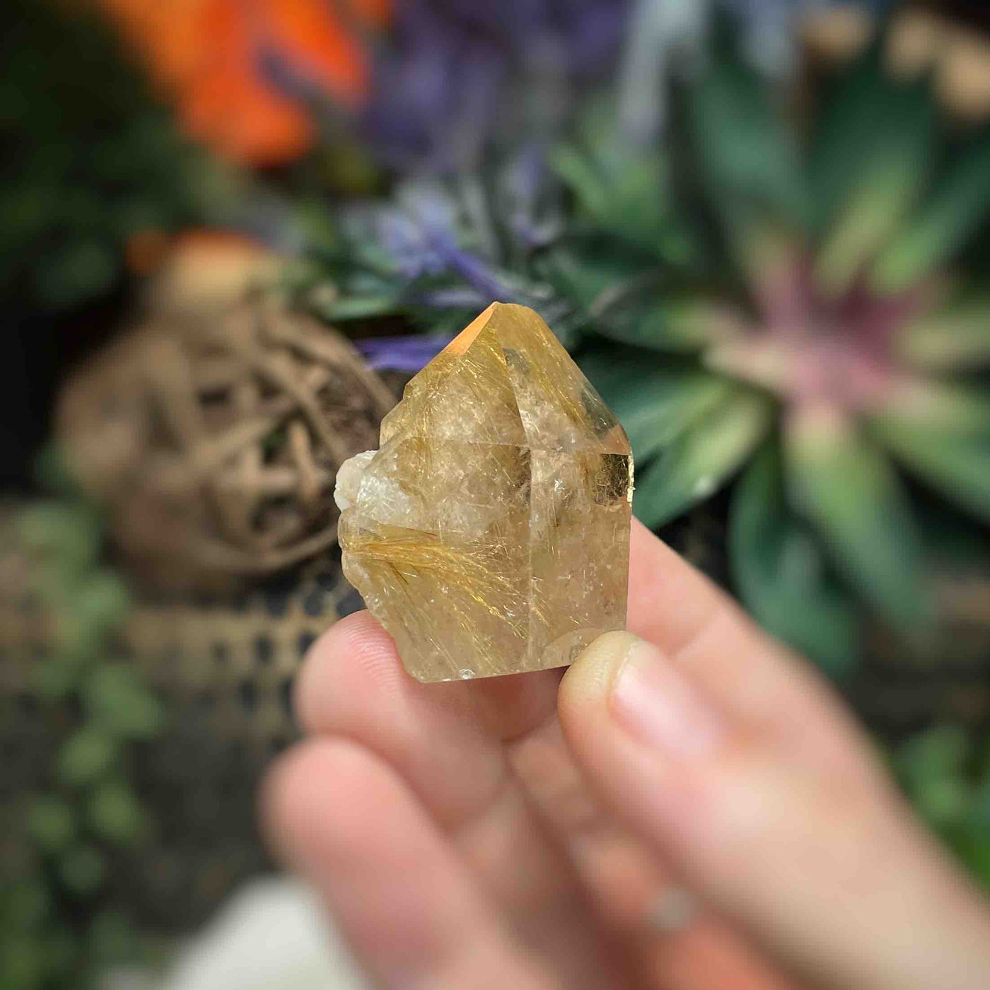 Rutilated Quartz -  Point - QQ578 - 1.3"x1.5"