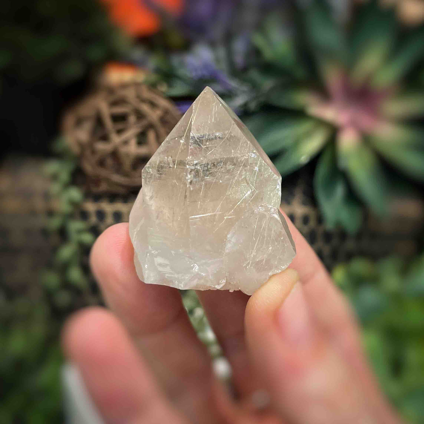 Rutilated Quartz -  Point - QQ581 - 1.5"x1.75"