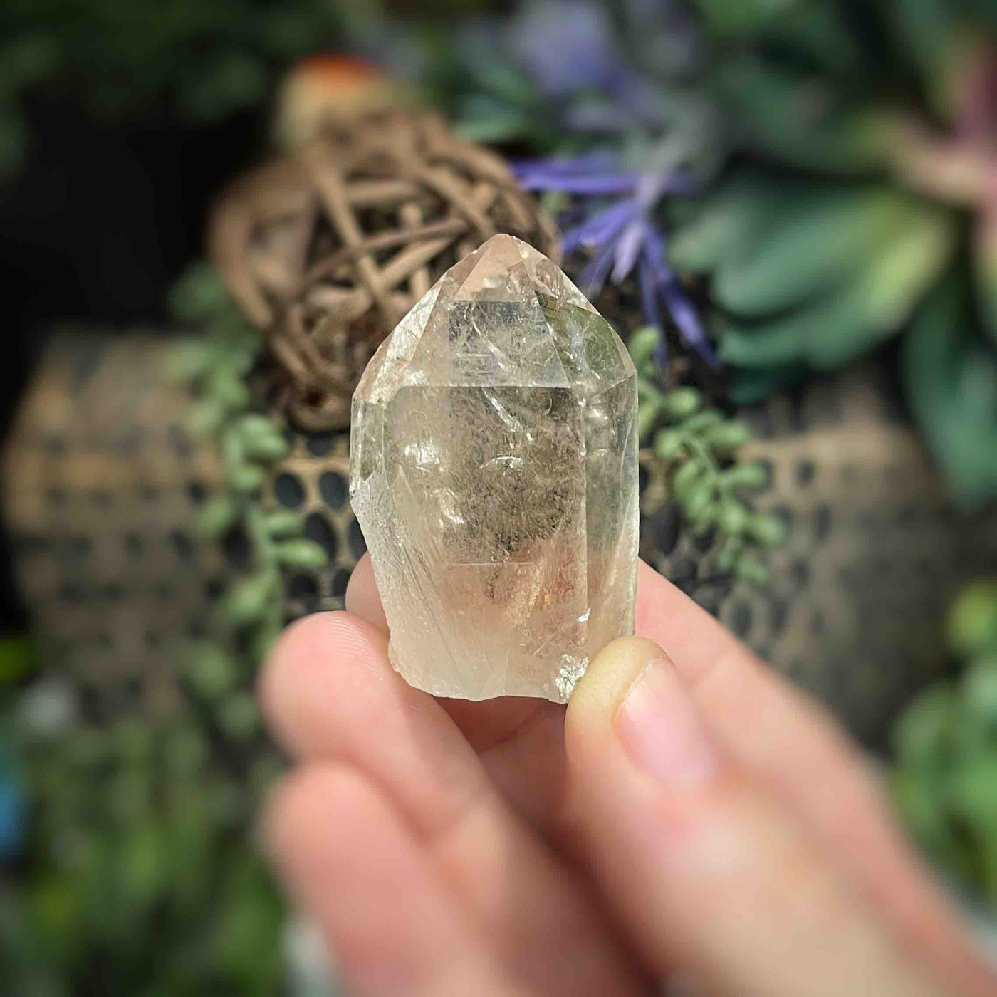 Rutilated Quartz -  Point - QQ583 - 1.25"x1.8"