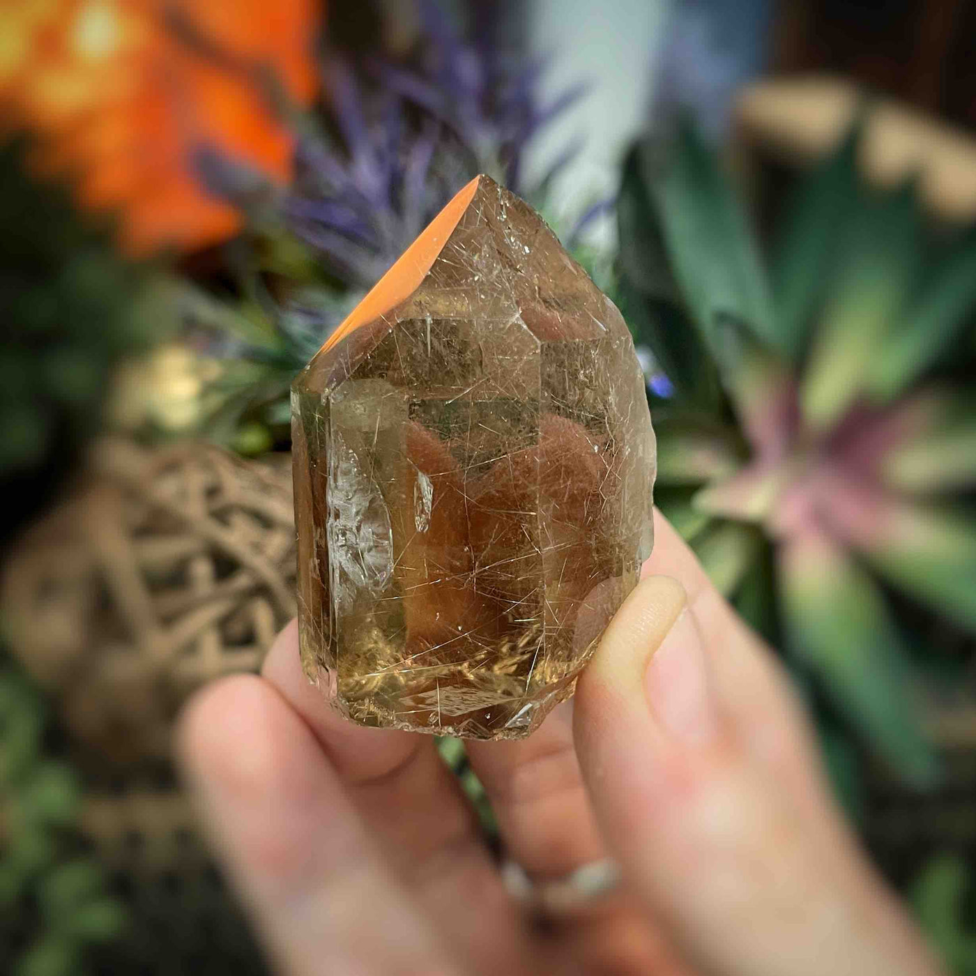Rutilated Quartz -  Point - QQ585 - 1.3"x1.8"