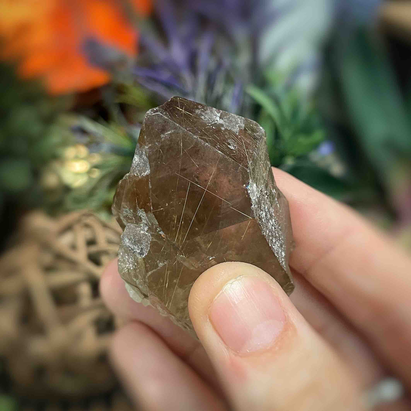Rutilated Quartz -  Cluster - QQ590 - 1.7"x2.2"