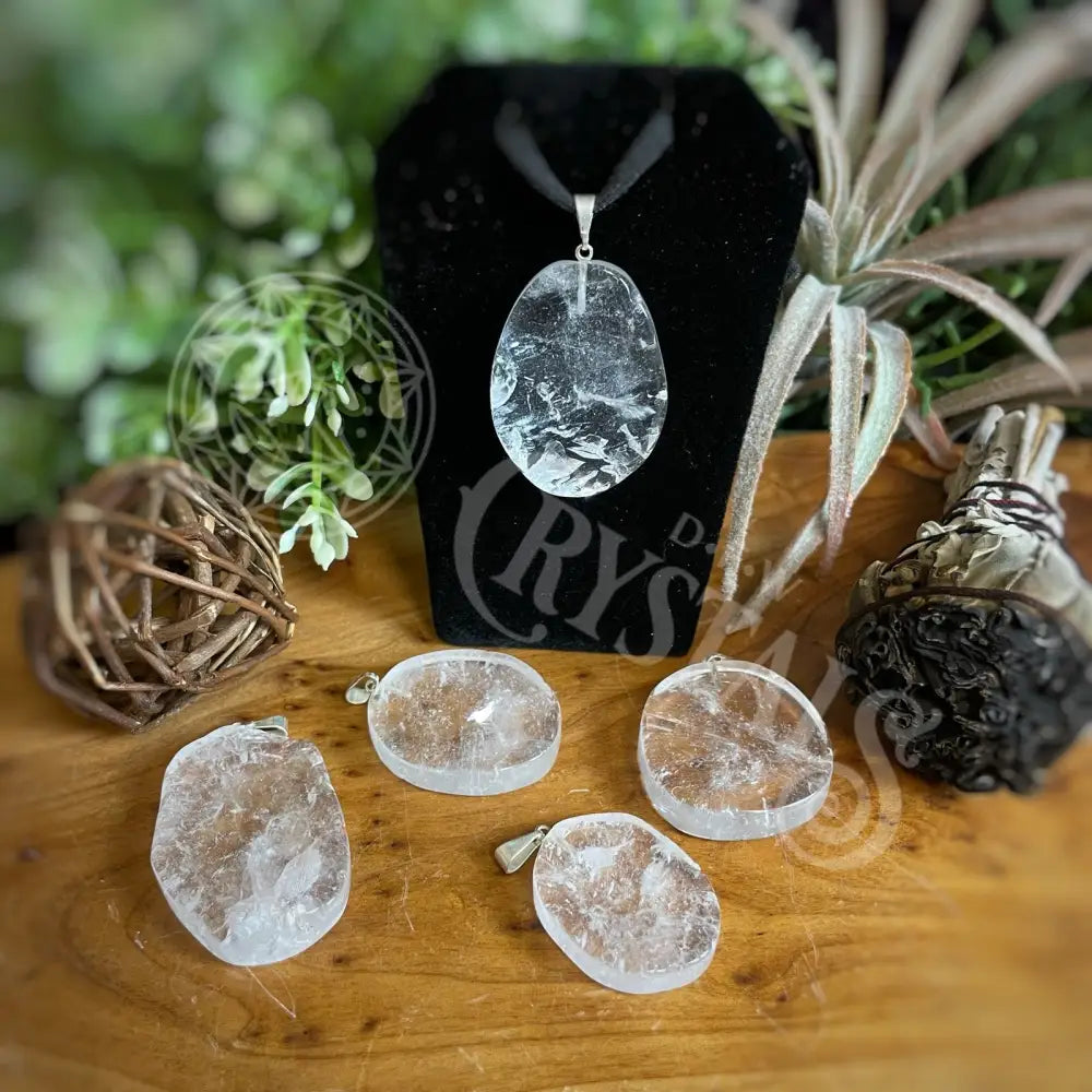 Pendant - Gemstone Slice Quartz Jewelry