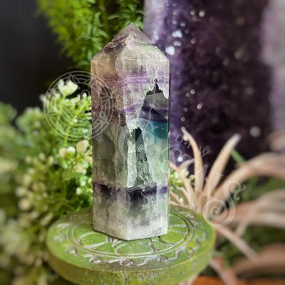 Tower Point Obelisk - Rainbow Fluorite 3.75 A Crystals