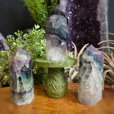 Tower Point Obelisk - Rainbow Fluorite 3.75 Crystals