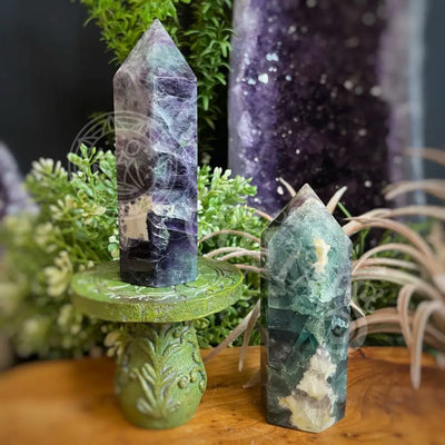 Tower Point Obelisk - Rainbow Fluorite 4.4 Crystals