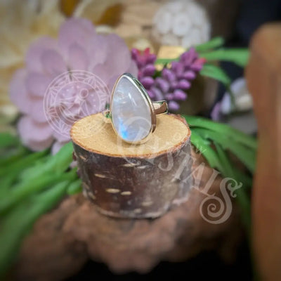 Ring - Rainbow Moonstone Multiple Sizes B-7 Jewelry