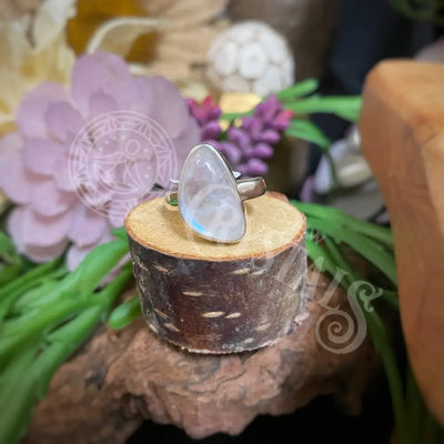 Ring - Rainbow Moonstone Multiple Sizes D-7 Jewelry