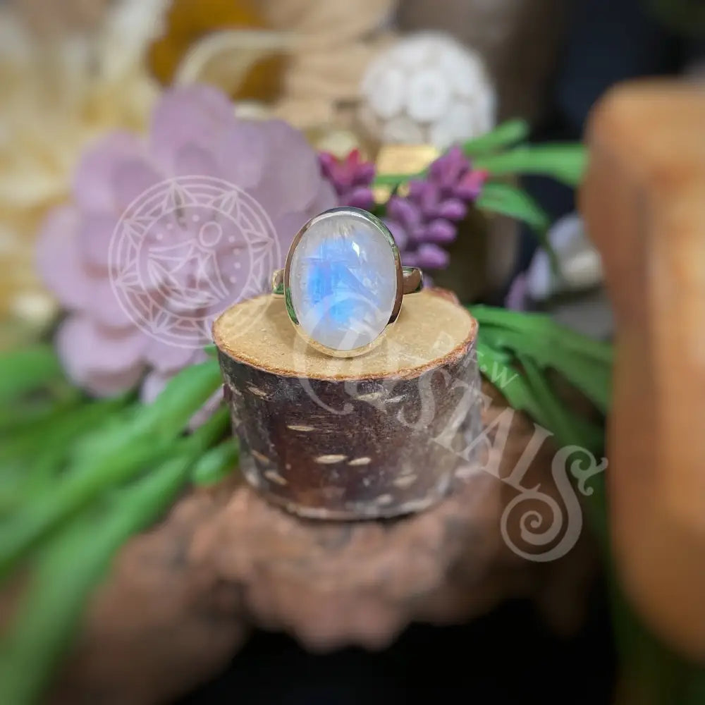 Ring - Rainbow Moonstone Multiple Sizes F-8 Jewelry