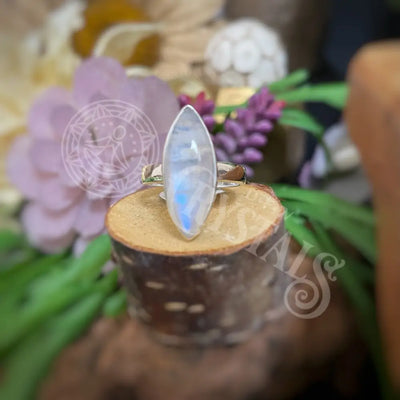 Ring - Rainbow Moonstone Multiple Sizes H-9 Jewelry