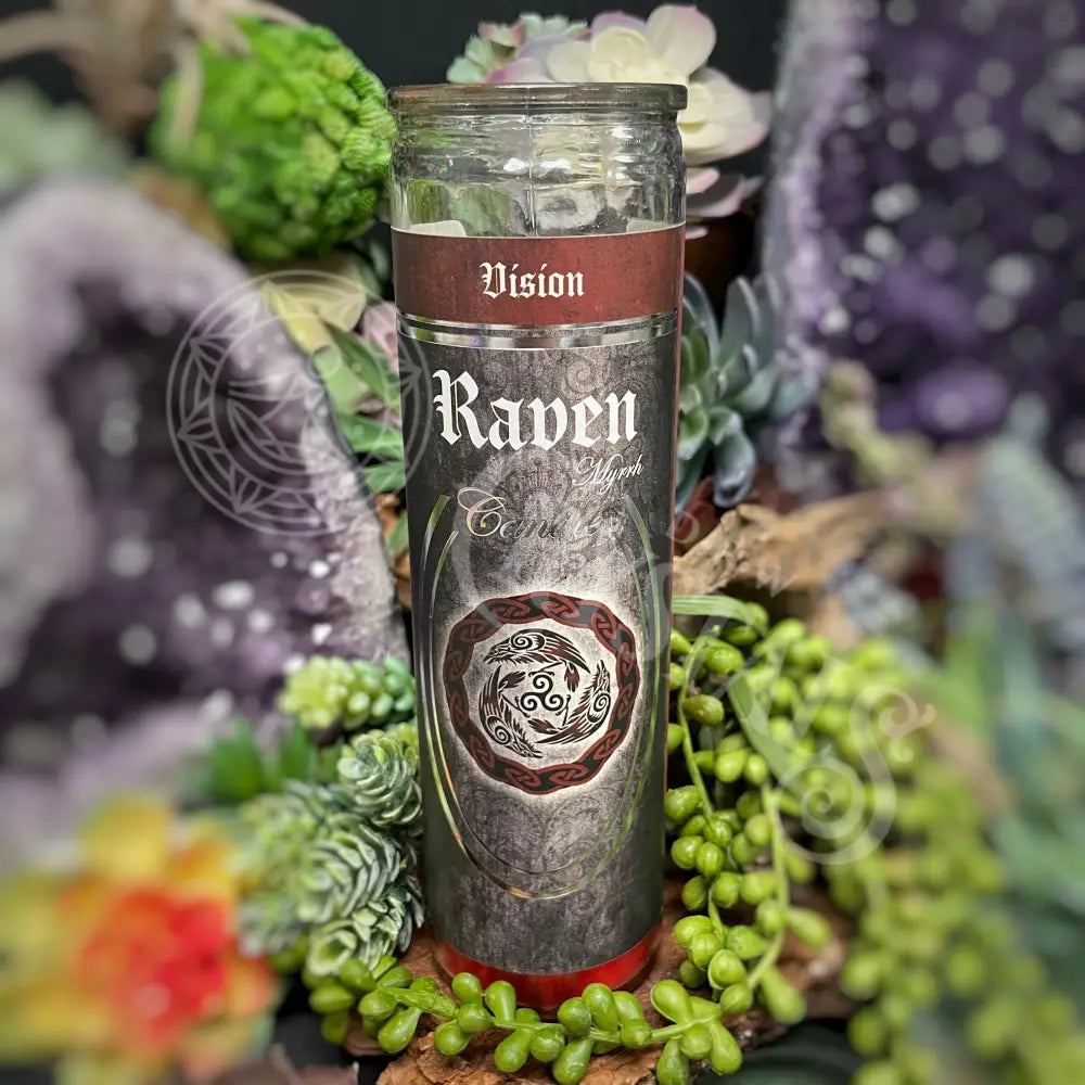 7 Day Glass Ritual Candle - Raven Myrrh