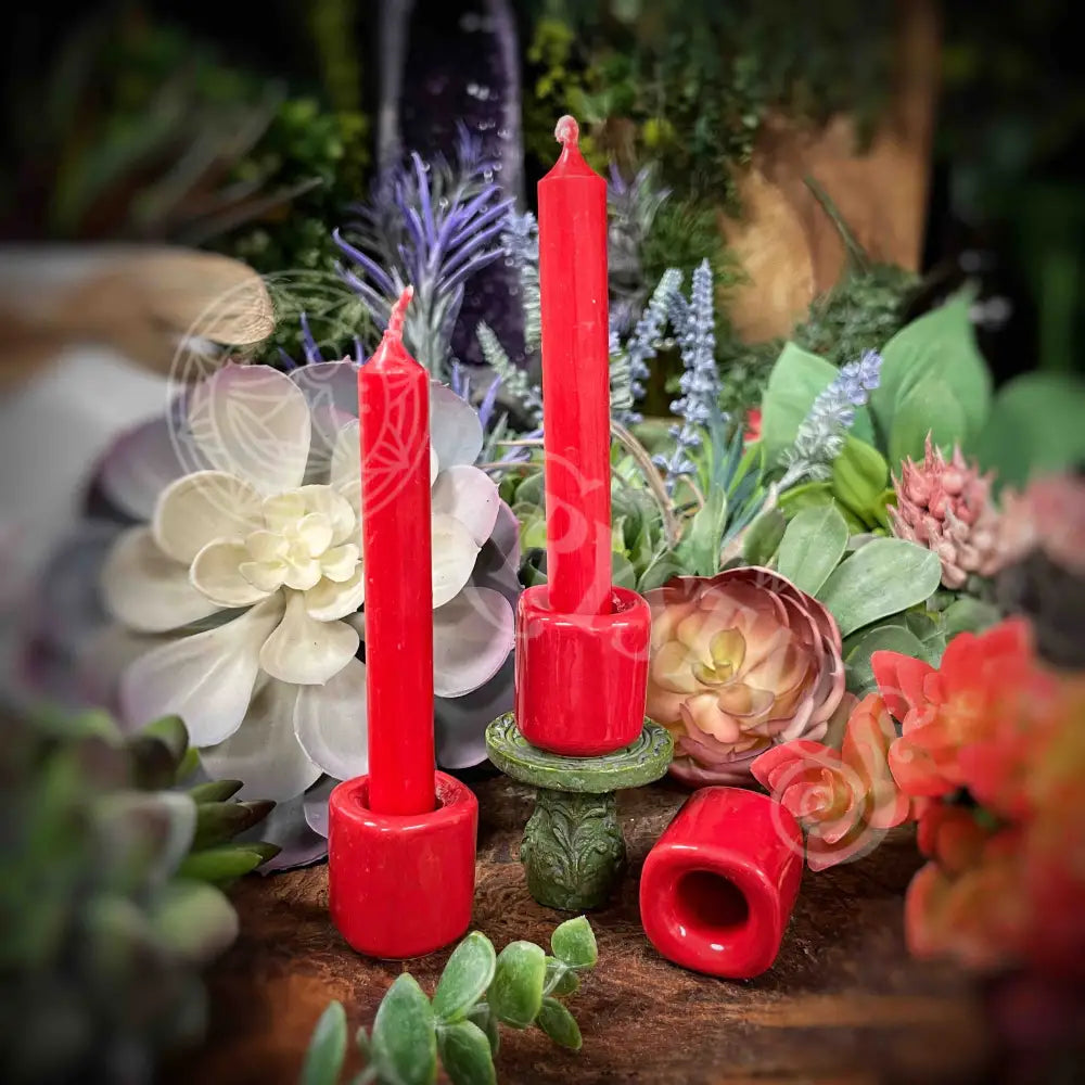 Red Charm Candle Holder -