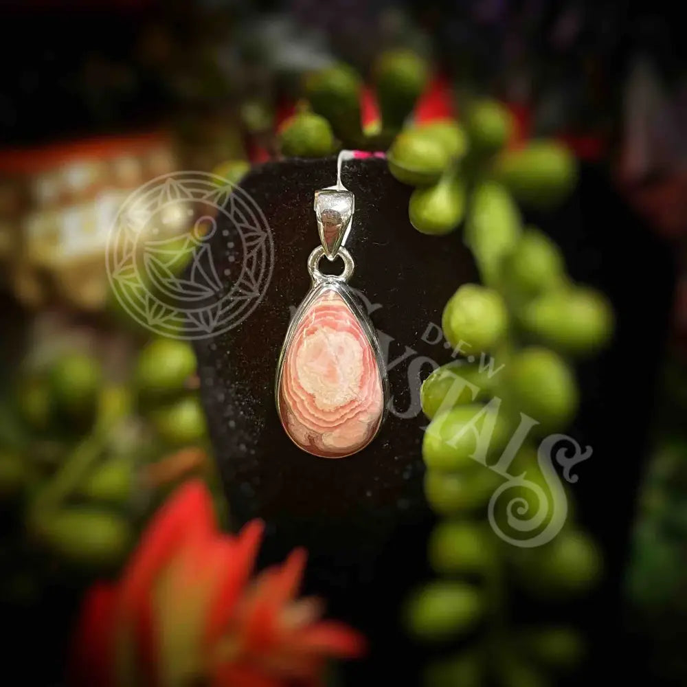 Rhodochrosite - Pendant Jewelry Necklace With