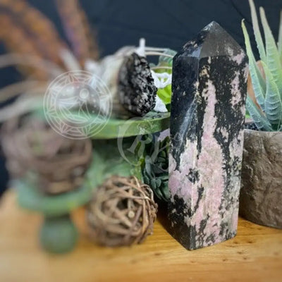 Tower Point Obelisk - Rhodonite 4 Sides 4.26 4.75 Crystals