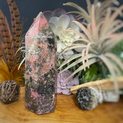 Tower Point Obelisk - Rhodonite 6 Sides C Crystals