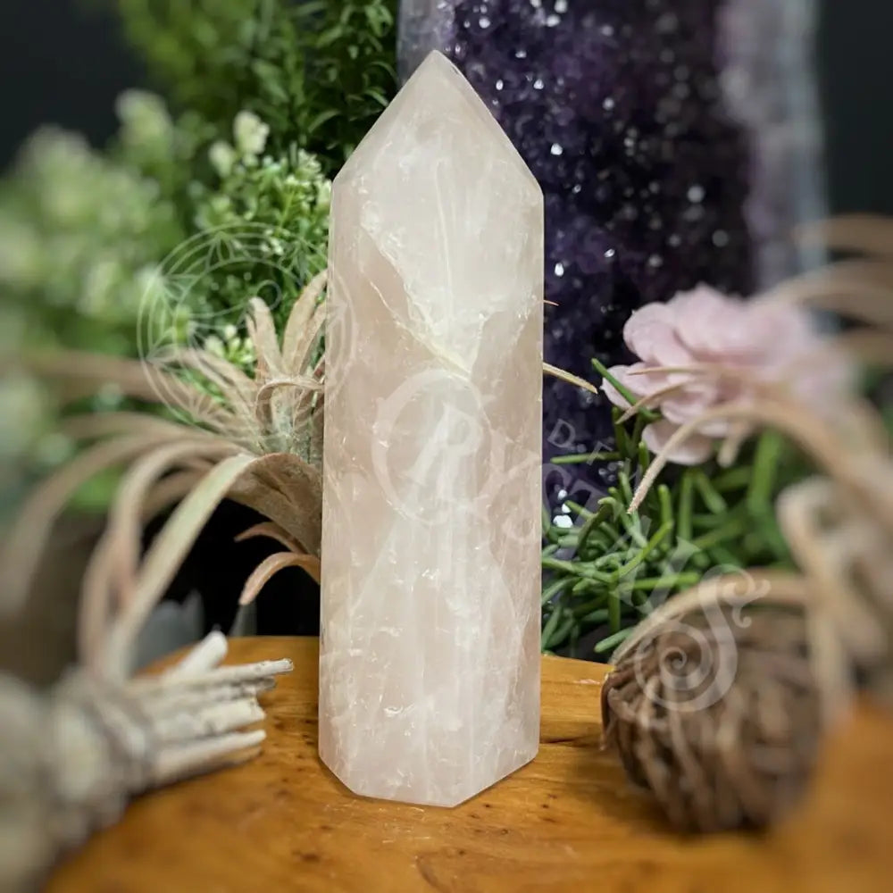 Tower Point Obelisk - Rose Quartz 5.2 5.5 B Crystals