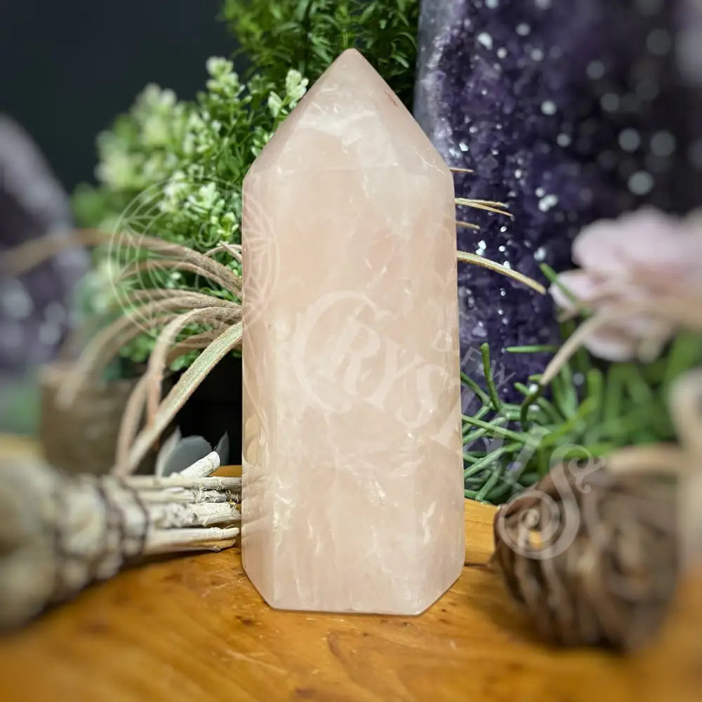 Tower Point Obelisk - Rose Quartz 5.2 5.5 C 5.1 Crystals