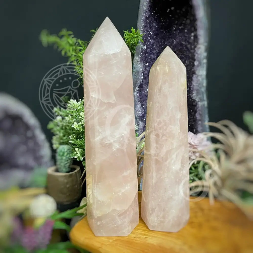 Tower Point Obelisk - Rose Quartz 9.5 10.75 Crystals