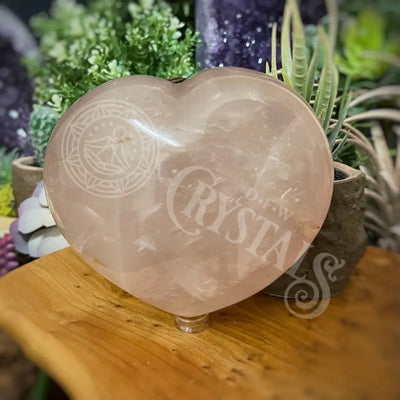 Heart Puffy - Rose Quartz Multi Choice 5.0 Crystals