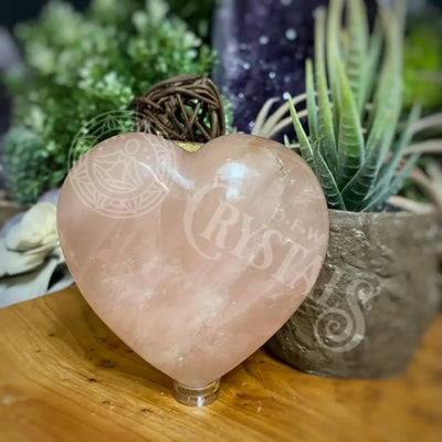 Heart Puffy - Rose Quartz Multi Choice 3.5 Crystals