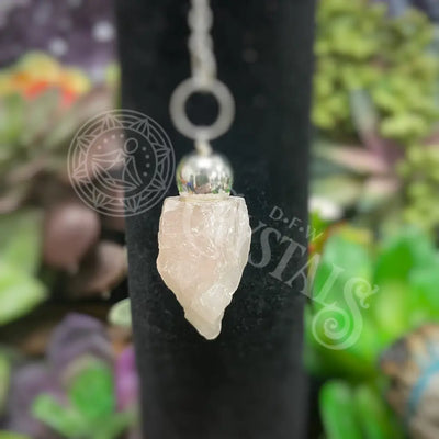 Pendulum - Rose Quartz Rough Cut