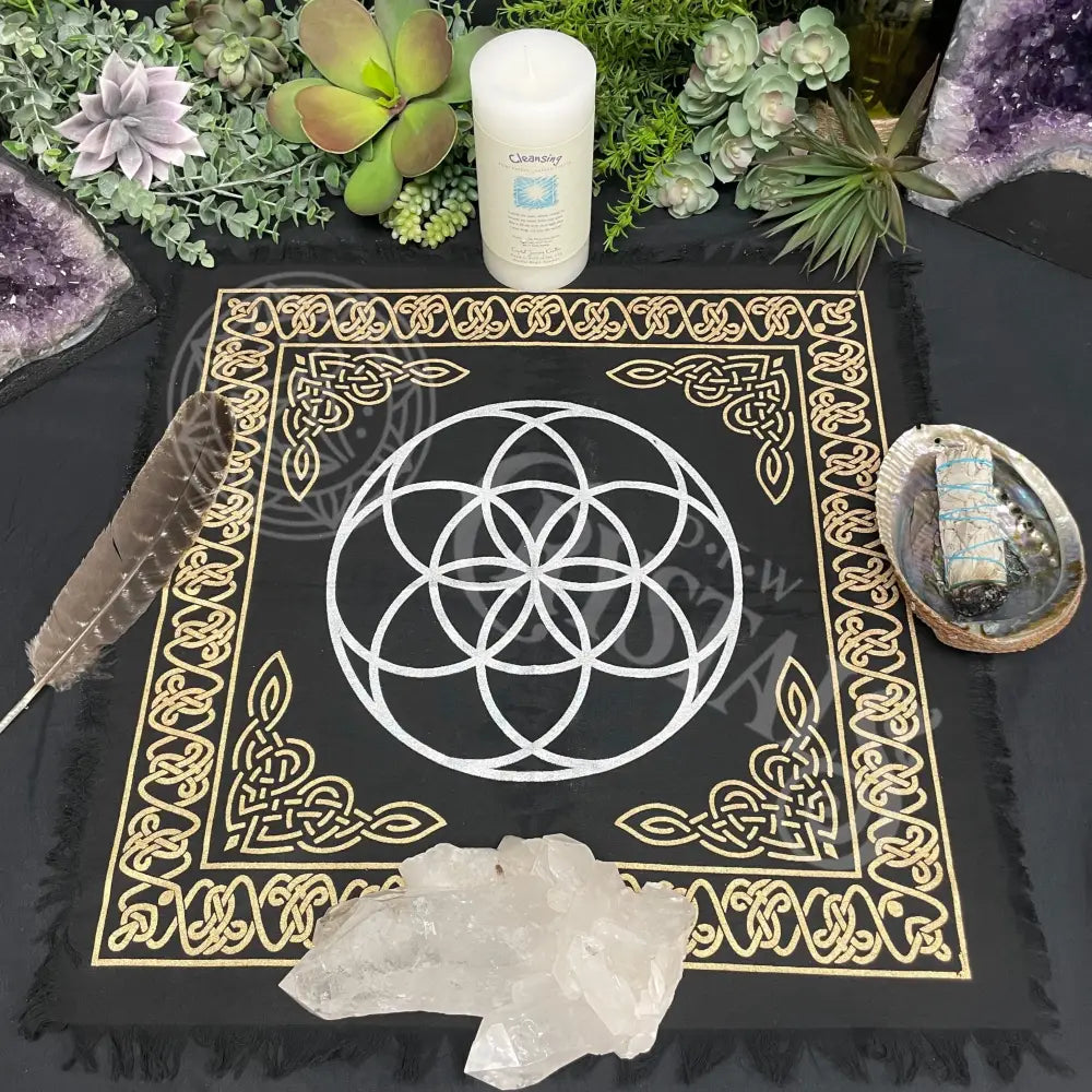 Altar Cloth - Seed Of Life 18 X Meditation Tools