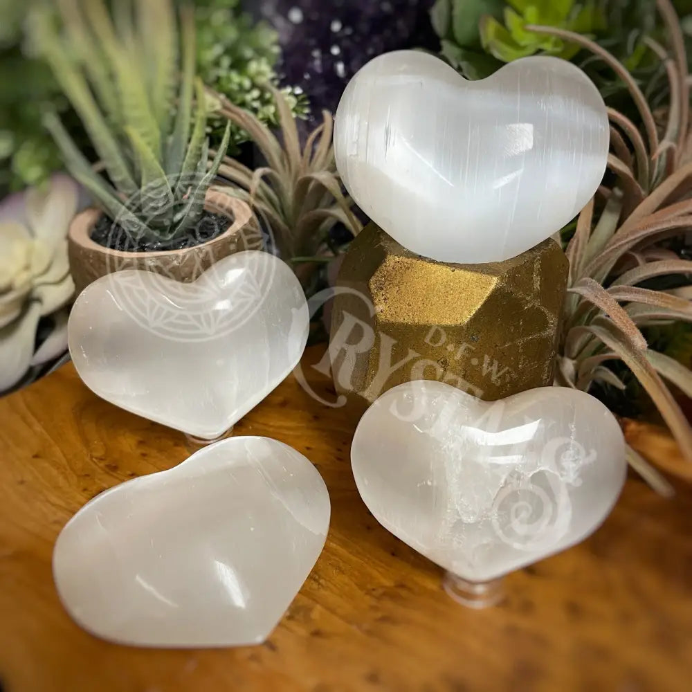 Heart Puffy - Selenite 3.1 Crystals