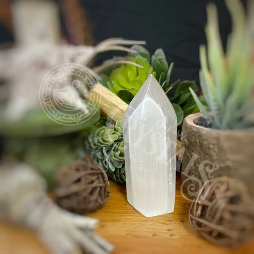 Tower Point Obelisk - Selenite 3.8 Crystals