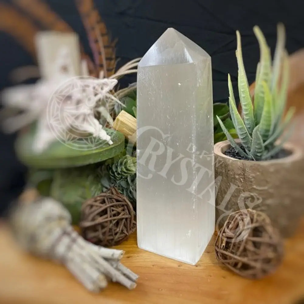 Tower Point Obelisk - Selenite 5.9 Crystals