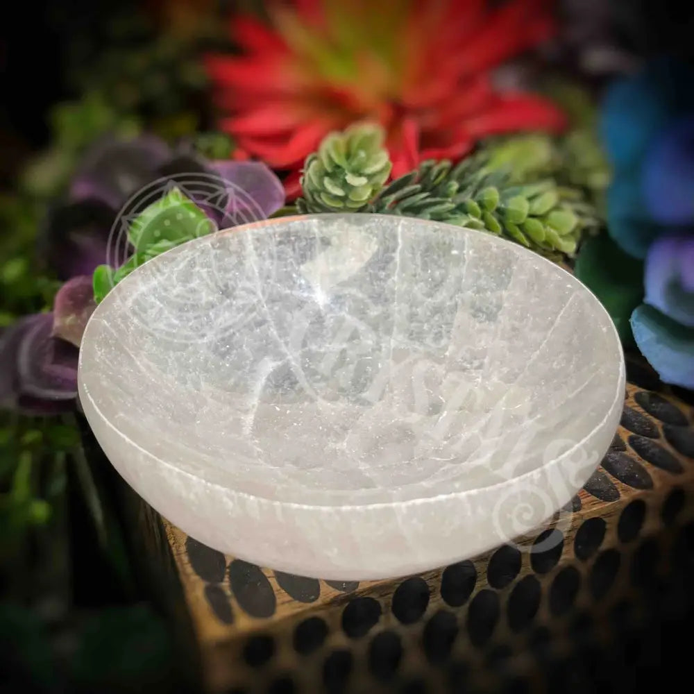 Selenite - Cleansing / Offering Bowl 3.7’’ Meditation Self Care Smudge Dish