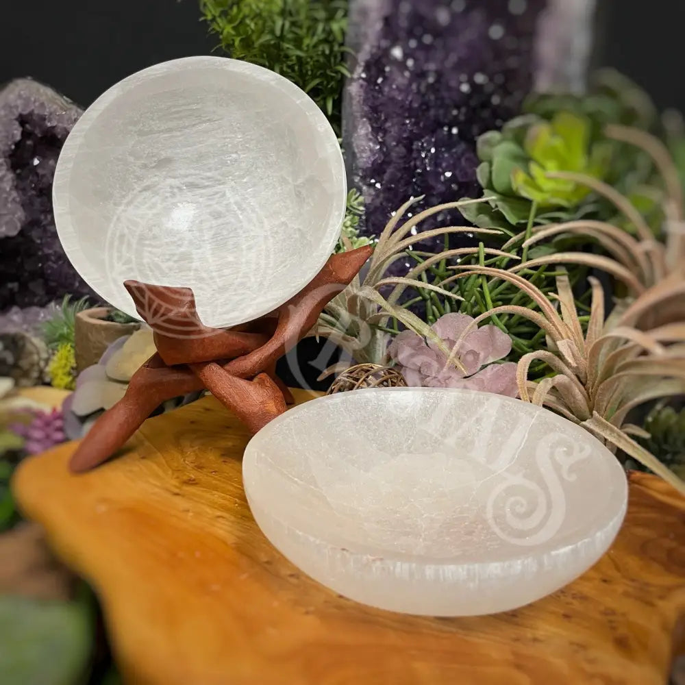 Offering Bowl - Selenite Meditation Self Care Smudge Dish