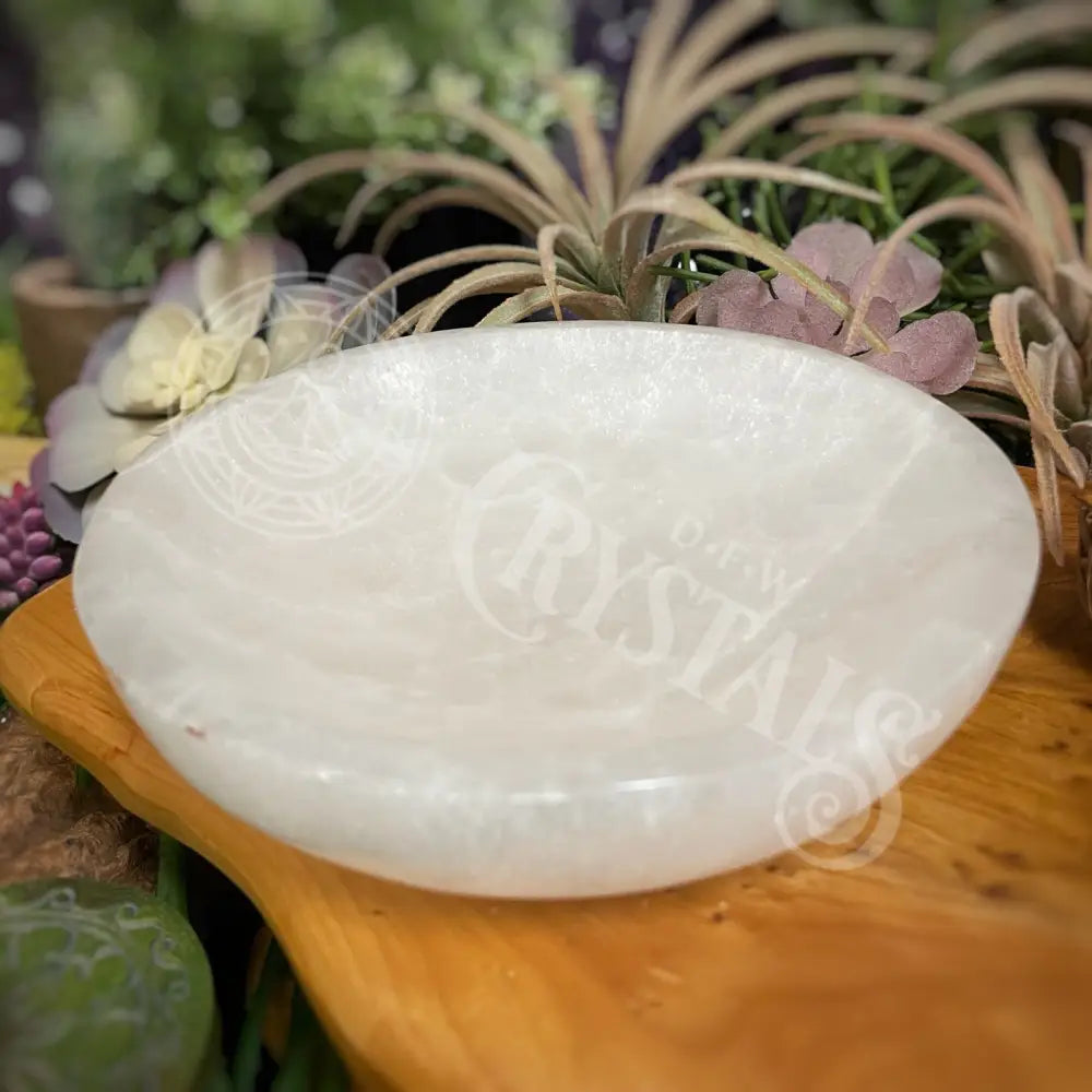 Offering Bowl - Selenite 6 Meditation Self Care Smudge Dish