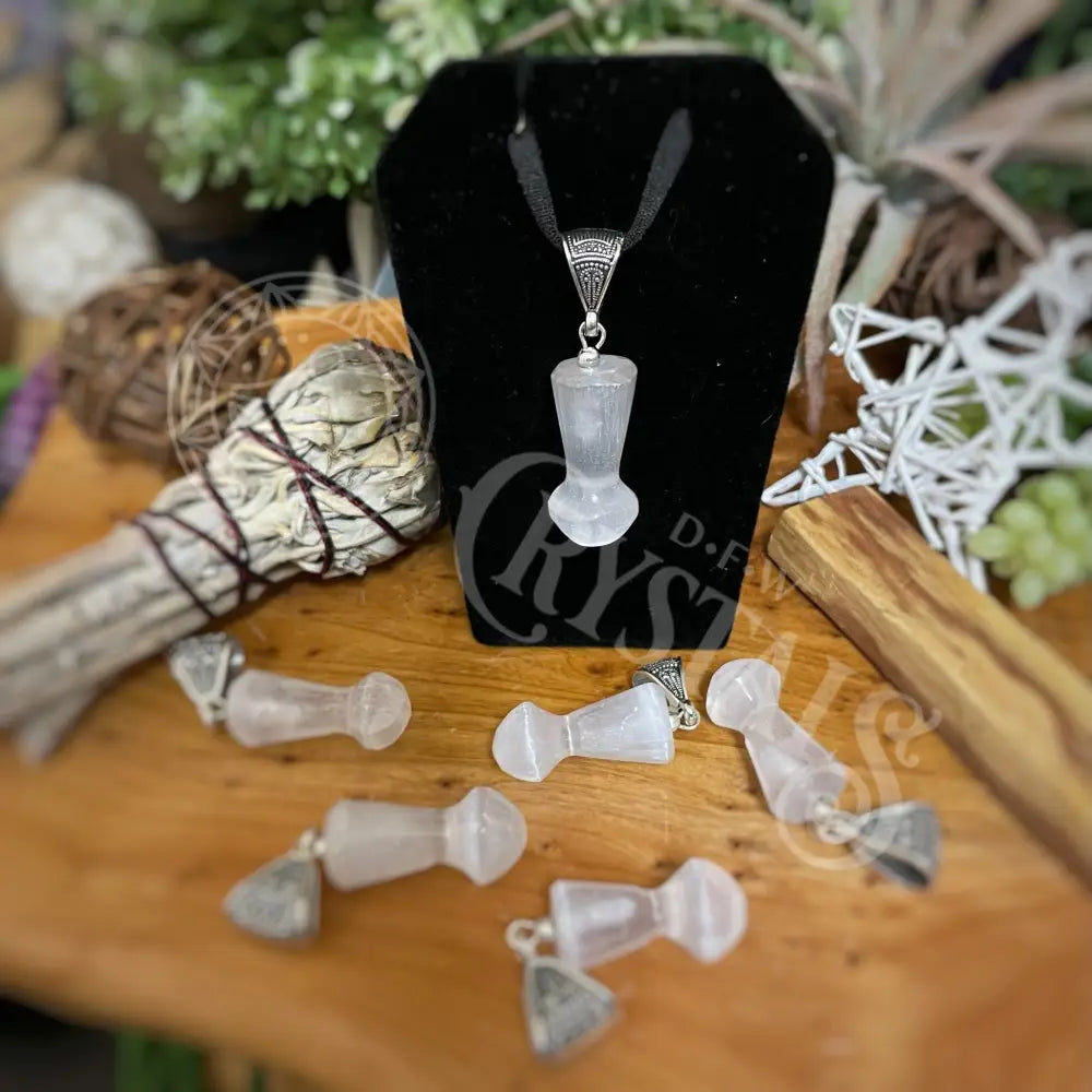 Pendant - Mushroom Selenite Jewelry