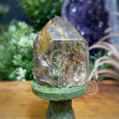 Tower Point Obelisk - Smoky Quartz W/ Inclusions Multi Choice A Crystals Points