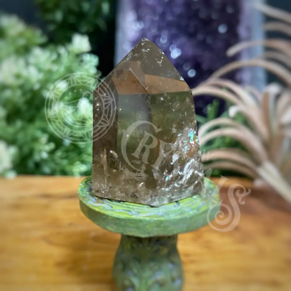 Tower Point Obelisk - Smoky Quartz W/ Inclusions Multi Choice D Crystals Points