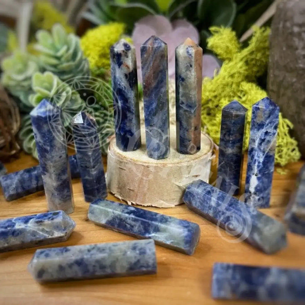 Tower Point Obelisk - Sodalite Mini Crystals