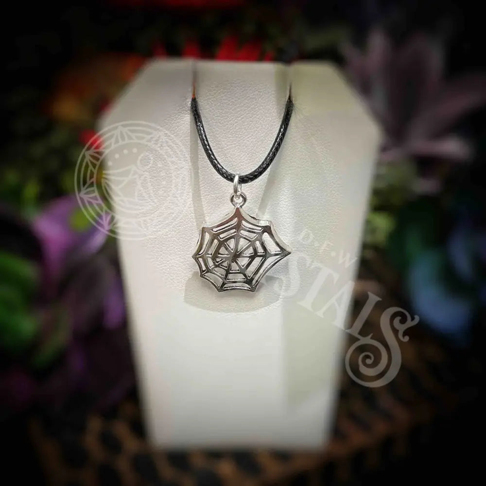 Spiderweb Necklace - 1.0’’ Jewelry With Pendant