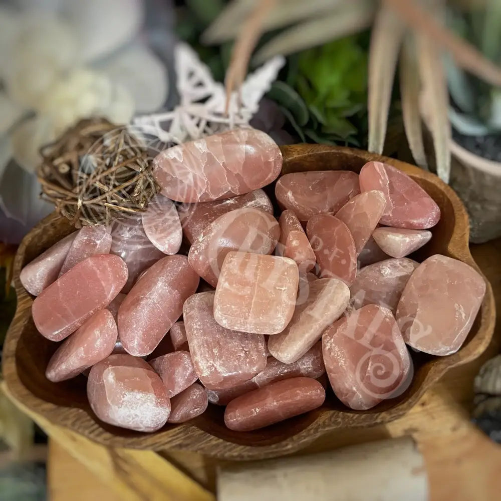 Tumbled - Strawberry Calcite 0.75 2 Crystals