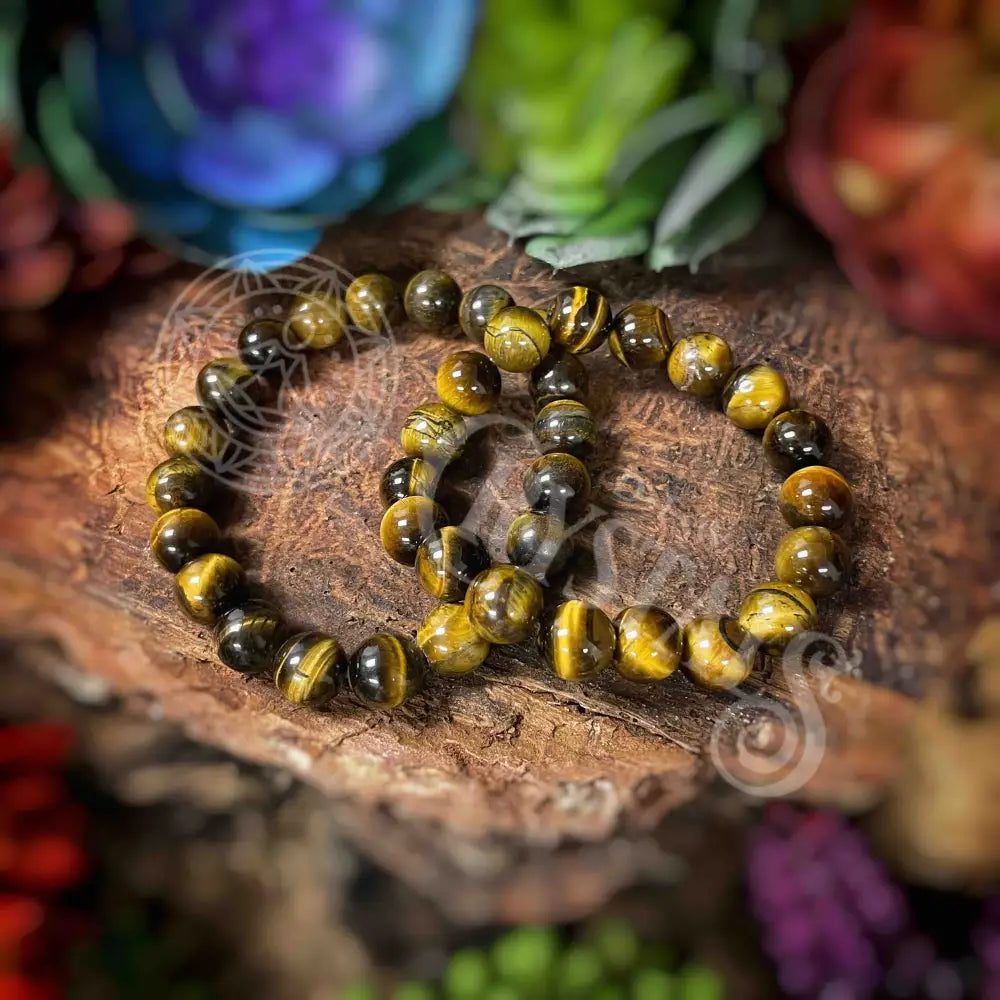 Bracelet - Tiger Eye 10Mm Crystals