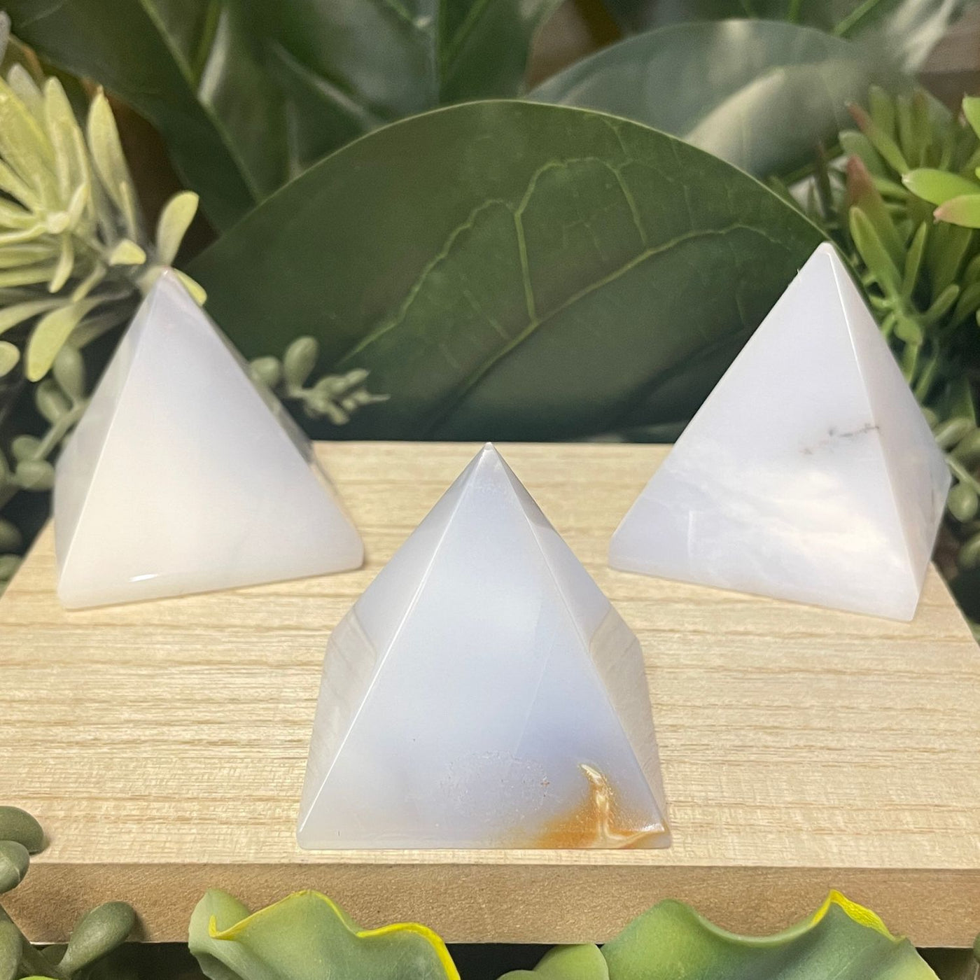 Blue Chalcedony - Pyramids