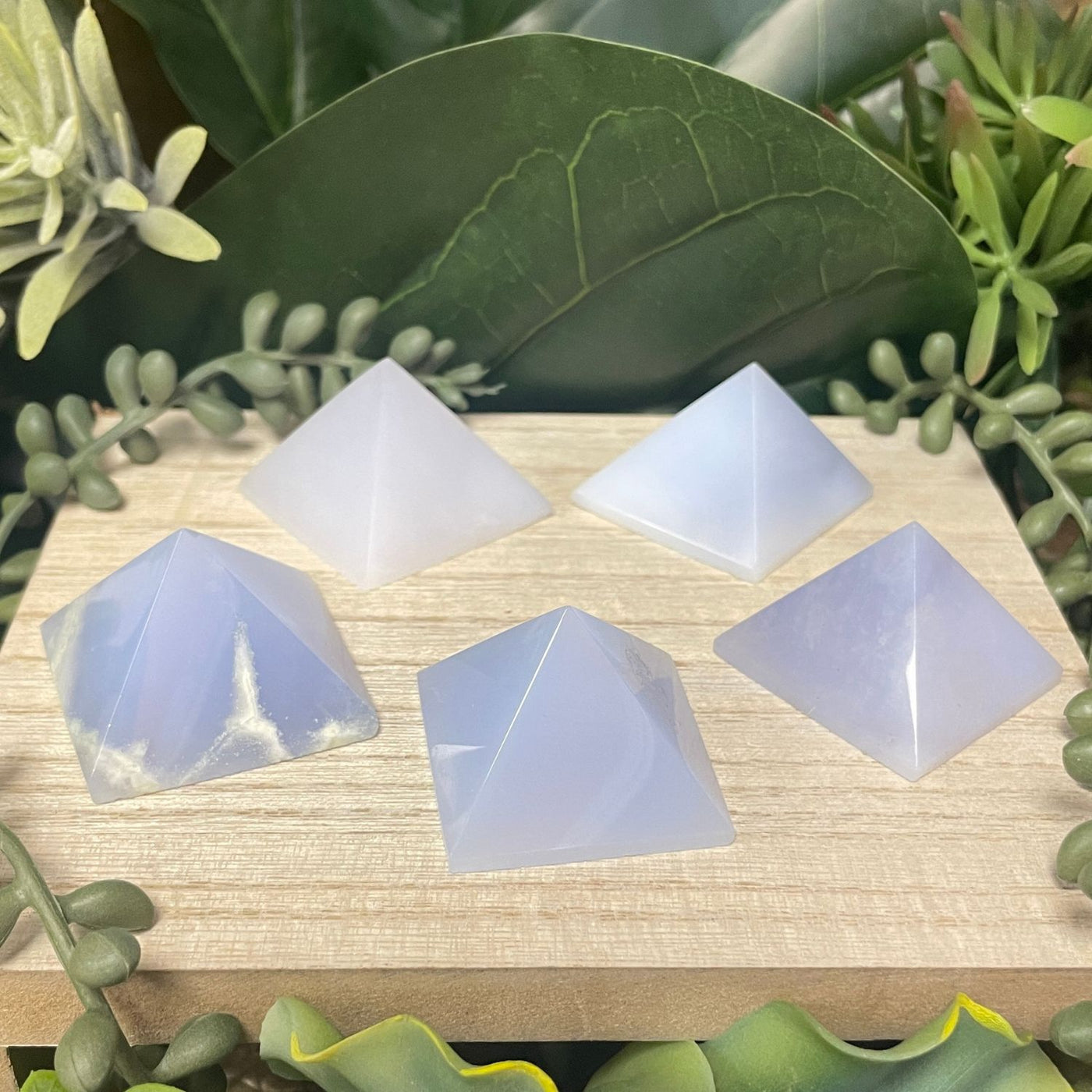 Blue Chalcedony - Pyramids