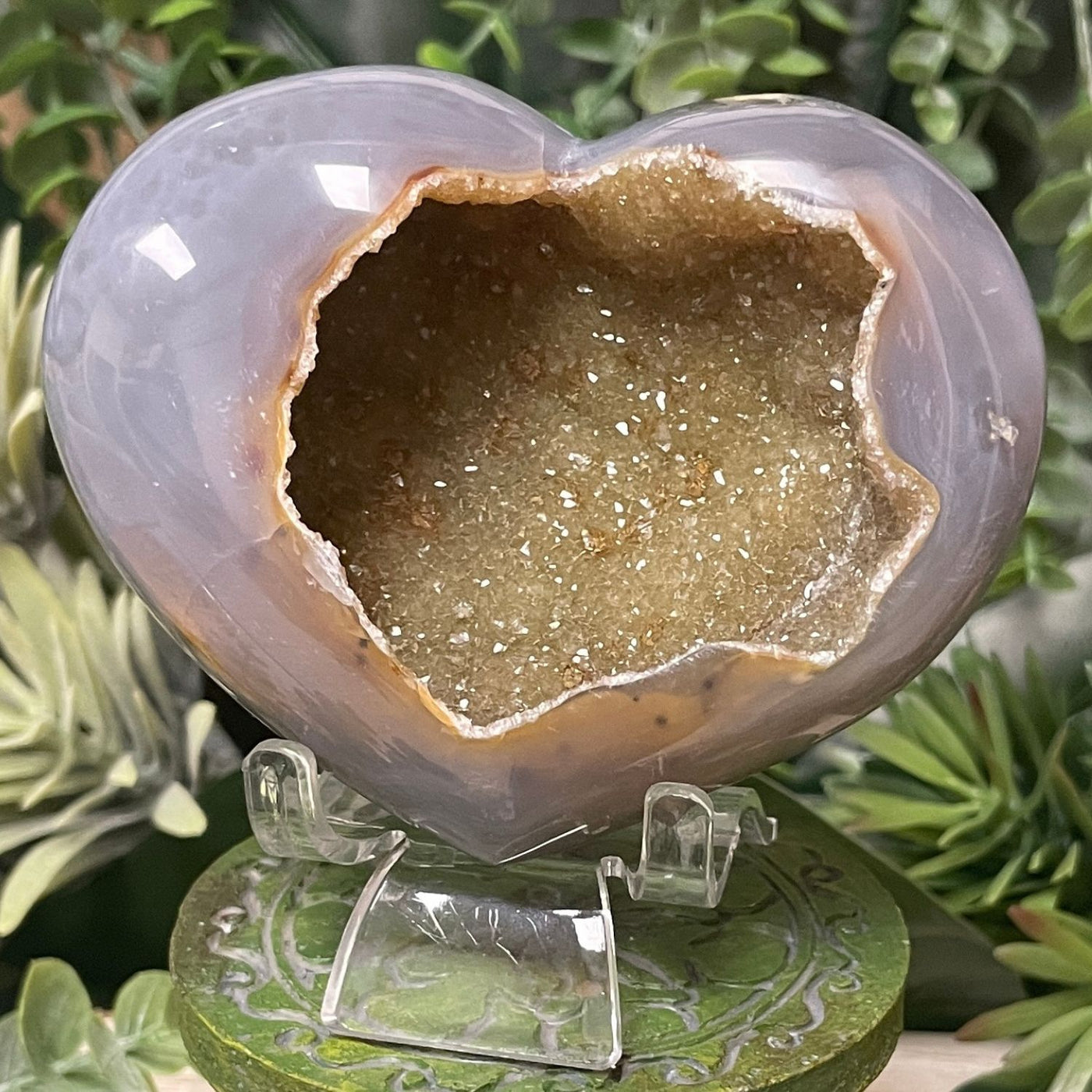 Druzy Agate - Heart