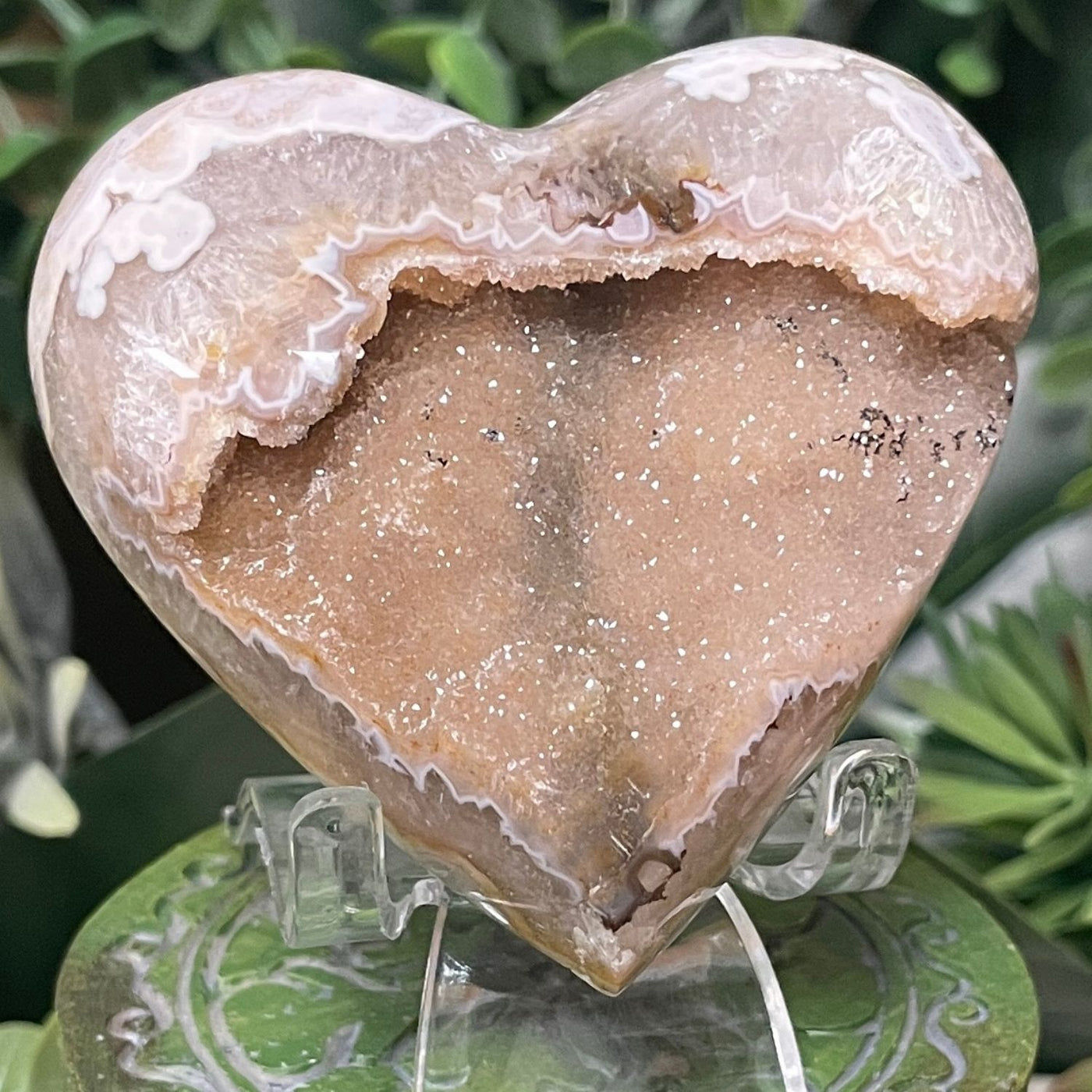 Druzy Agate - Heart