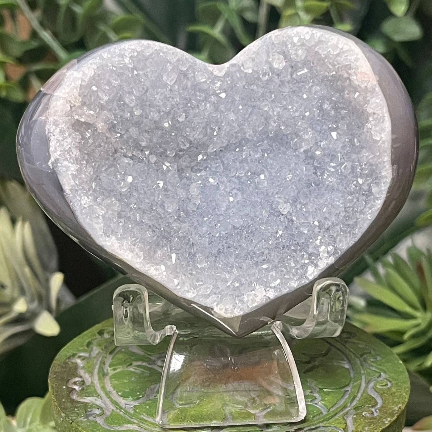 Druzy Agate - Heart