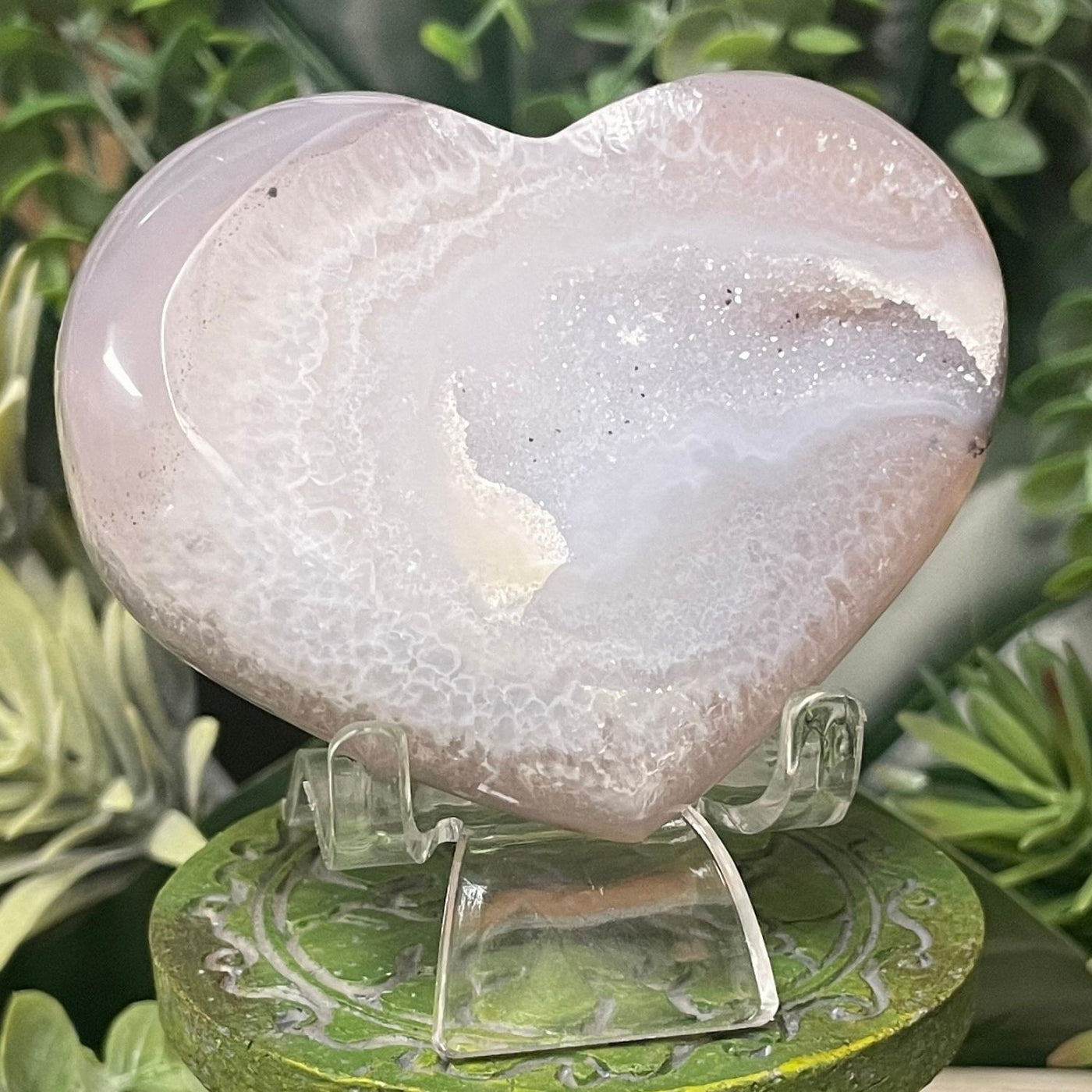 Druzy Agate - Heart