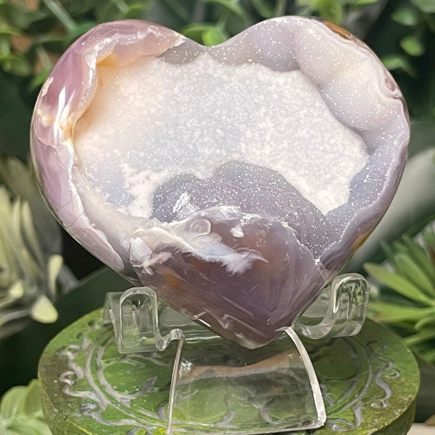 Druzy Agate - Heart